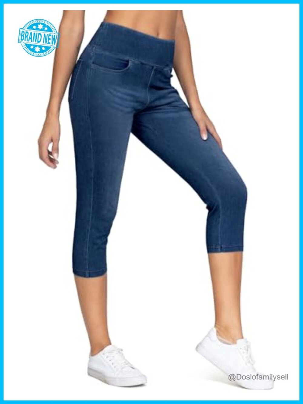 High Waisted Tummy Control Jeggings with Pockets